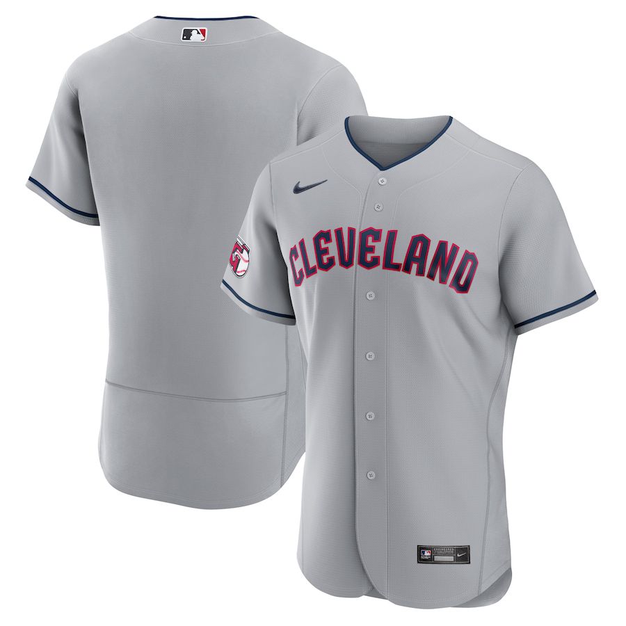 Men Cleveland Guardians Nike Gray Road Authentic Team MLB Jersey->cleveland indians->MLB Jersey